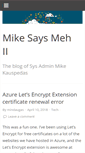 Mobile Screenshot of mikesaysmeh.com